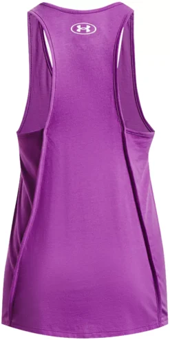 Under Armour Women's Softball Wordmark Bar Tank -SoftBall Gear Sales 1377685 Purple BCK