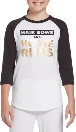 Adidas Girls' Destiny ¾ Sleeve Softball Graphic T-Shirt