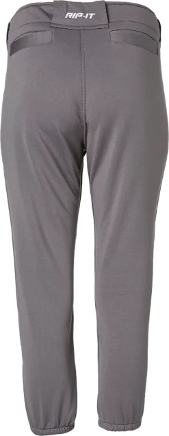 RIP-IT Girls' 4-Way Stretch Pro Softball Pants -SoftBall Gear Sales 211000 030 Charcoal BCK