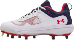 Under Armour Women's Glyde USA Metal Fastpitch Softball Cleats -SoftBall Gear Sales 3025104 100 WhiteRoyal INS