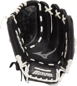 Mizuno 12'' Girls' Prospect Select Series Softball Glove -SoftBall Gear Sales 312825 BlackWhite PALM