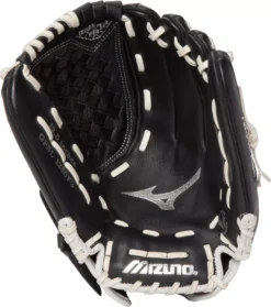 Mizuno 12.5'' Girls' Prospect Select Series Softball Glove -SoftBall Gear Sales 312855L BlackWhite PALM
