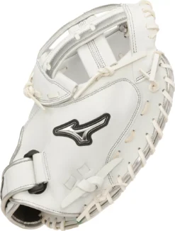 Mizuno 34'' MVP Select Series Fastpitch Catcher's Mitt -SoftBall Gear Sales 313037R WhiteSilver SDER
