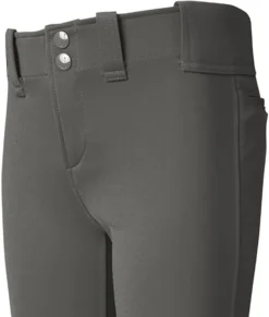 Mizuno Girls' Belted Softball Pants -SoftBall Gear Sales 350462 3Y3Y DarkCharcoal DET alt1