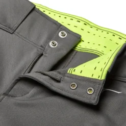 Mizuno Girls' Belted Stretch Softball Pants -SoftBall Gear Sales 350783 929204 Charcoal DET