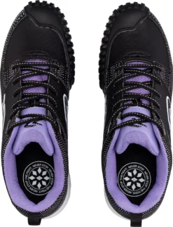 Ringor Women's FLITE Pitching Metal Fastpitch Softball Cleats -SoftBall Gear Sales 3842S FABO 1904 3842SNOFABO19 BLACKPUR TOP