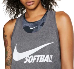 Nike Women's Legend Softball Tank Top -SoftBall Gear Sales BQ9775 071 CharcoalHeather MODDET