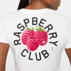 Nike Women's "RASPBERRY CLUB" Dri-FIT Cotton Softball T-Shirt -SoftBall Gear Sales CD7964 100 White MODDET