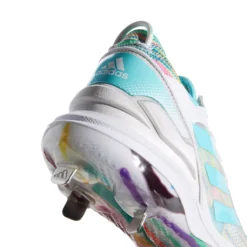 Adidas Women's Purehustle 2 Elite Dripped-Out Metal Fastpitch Softball Cleats -SoftBall Gear Sales FZ0321 WhiteBlue DET