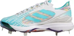 Adidas Women's Purehustle 2 Elite Dripped-Out Metal Fastpitch Softball Cleats -SoftBall Gear Sales FZ0321 WhiteBlue INS