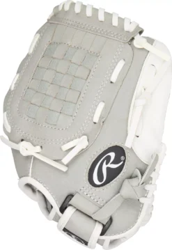 Rawlings 10.5'' Girls' Highlight Series Softball Glove -SoftBall Gear Sales HFP105GW DIC60 Grey SDER