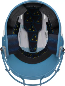 Rawlings Senior Mach Ice Softball Batting Helmet -SoftBall Gear Sales MACHSFTBL SR WhiteColumbiaBlue BTM