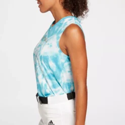 Adidas Women's Softball Graphic Tank Top -SoftBall Gear Sales WBA11013PRT SeaBreeze MODSDE 0259