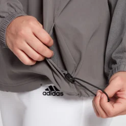 Adidas Women's Triple Stripe Long Sleeve Woven Softball Jacket -SoftBall Gear Sales WBA13002 Grey MODDET