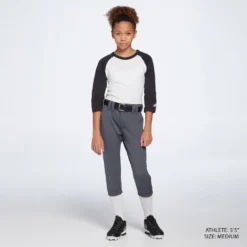 DeMarini Girls' Fierce Softball Pants -SoftBall Gear Sales WTD4040 CHGL Charcoal MODFRT alt1